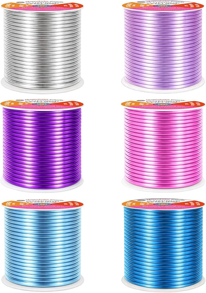Mandala Crafts 12 GA Turquoise Pink Assorted Anodized Aluminum Craft Wire | 276 - Image 2