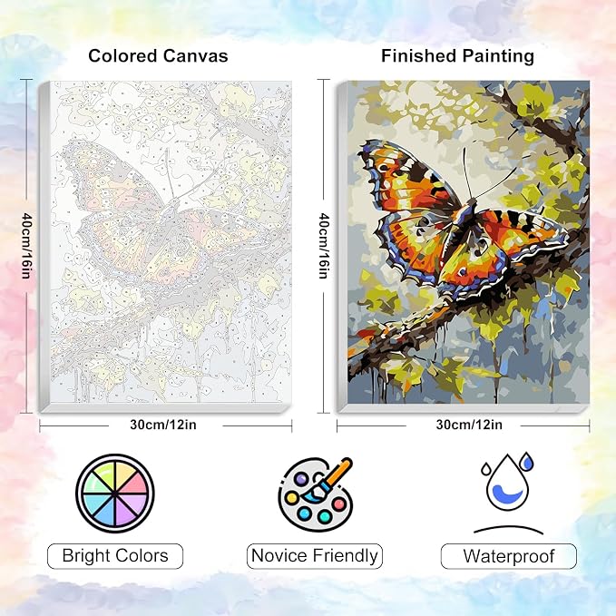 Yezavesu 12x16 Inch Framed Paint by Numbers Kit - Image 3