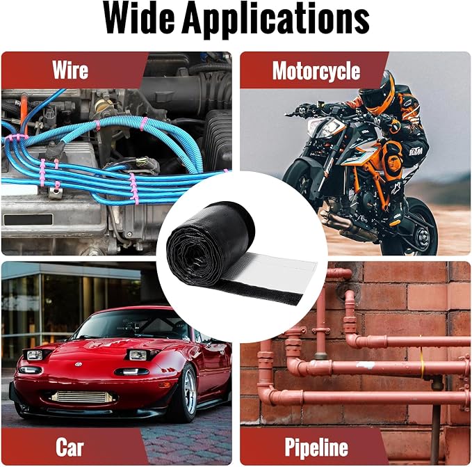 Wire Heat Shield Wrap for Car Hose Lines, 1-1/2" I.D. x 10FT, - Image 6