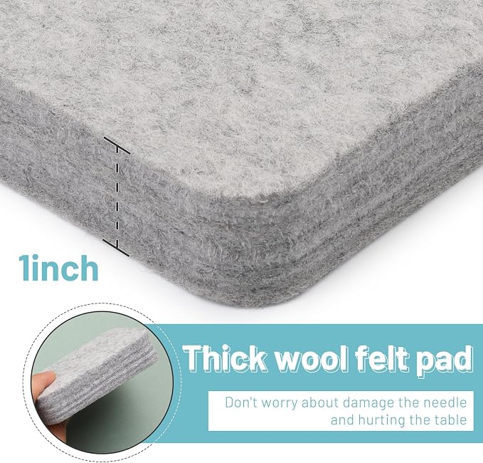 Mayboos Needle Felting Pad, 4.52"x3.34" Natural Wool Needled Felting Mat - Image 3