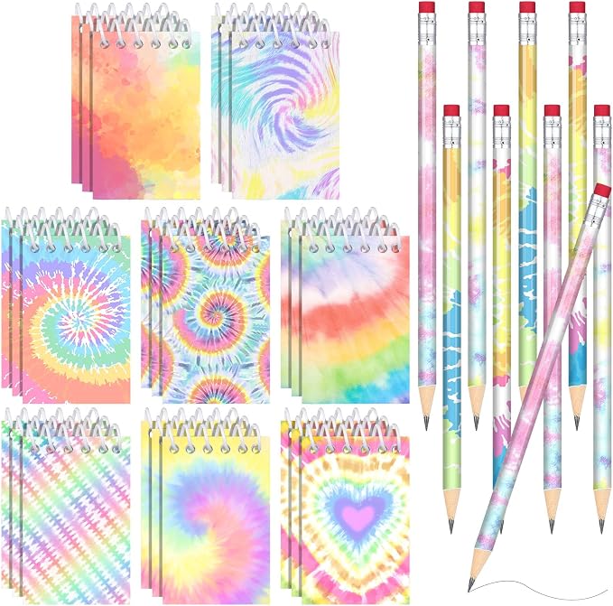 Honoson 48 Pcs Mini Tie Dye Notepads by Colarr