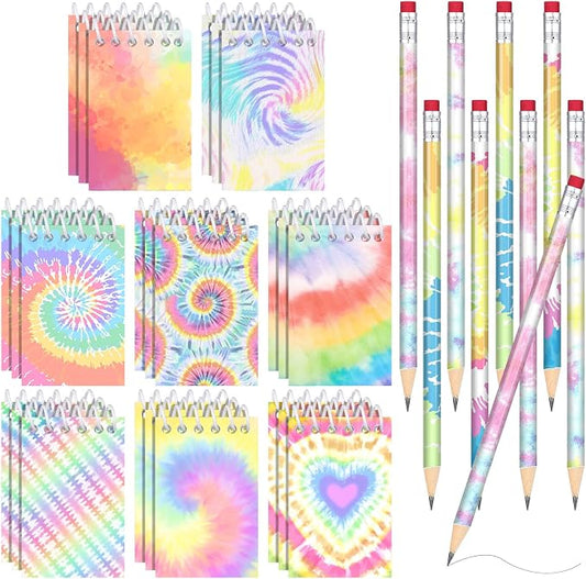 Honoson 48 Pcs Mini Tie Dye Notepads by Colarr