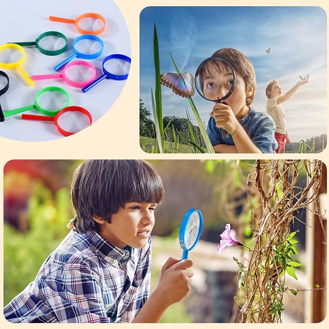 SenseYo 60 PCS Magnifying Glass 5X Mini Kids Magnifying Glass - Image 5