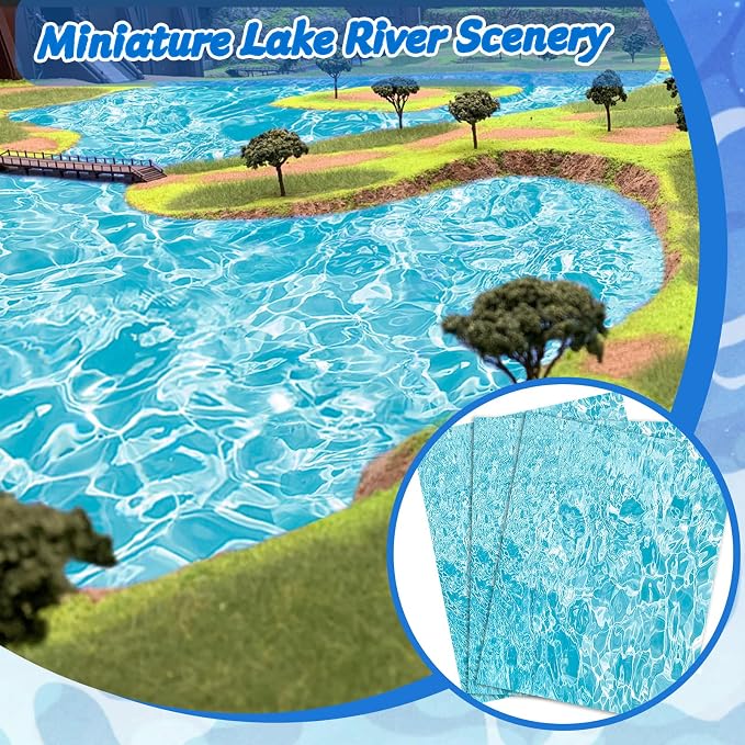 Warmtree 6 Pcs Ripple Water Sticker Materials Diorama Supplies | Pearlescent - Image 9
