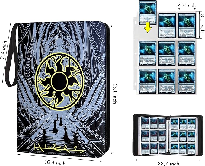 9 Pocket Card Binder, 720 Double Sided Pocket Trading Card Binder, Premium PU - Image 2