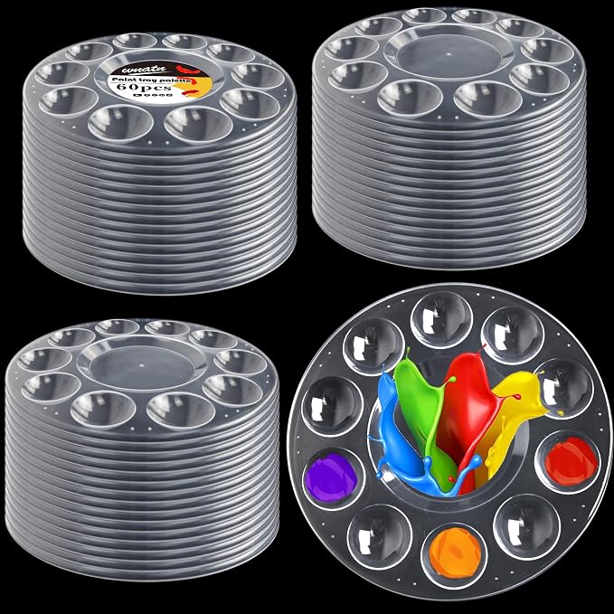 Paint Tray Palette, Plastic Paint Pallet or Pupils to Painting, DIY Craft by WNATN