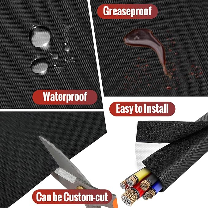 Wire Heat Shield Wrap for Car Hose Lines, 2.2" I.D. x 3.3FT, - Image 5