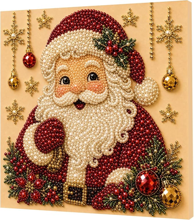 POETRYDRAW Christmas Decor Wreath Pearl Art Kit - Image 4