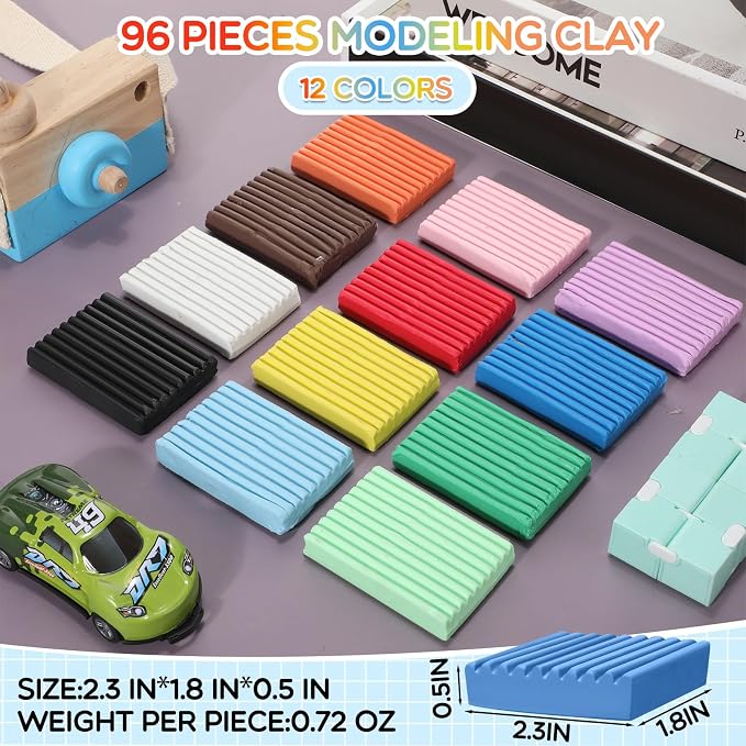 Syhood 96 Pieces Non Drying Modeling Clay Bulk 10.6lbs Modeling Clay Gift Set - Image 2
