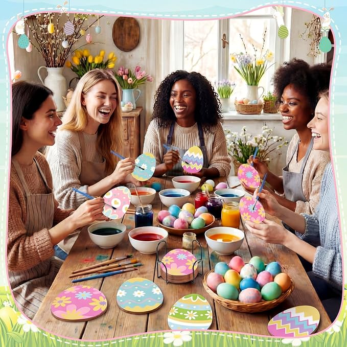 Reallnaive 8 Pcs Easter Eggs Paint by Numbers Kit - Image 5