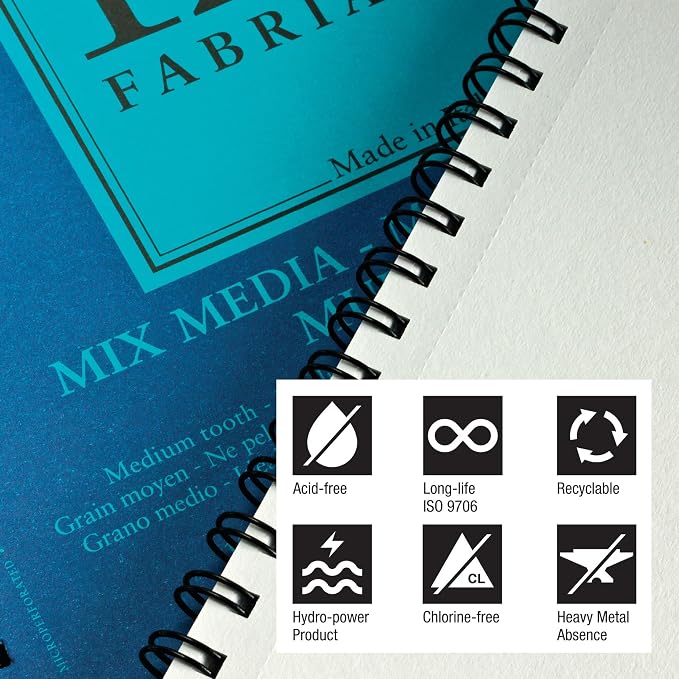Fabriano 1264 Mixed Media Pad, 120 lb. - Image 3