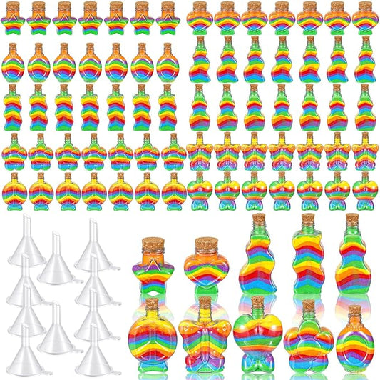 Bokon 100 Pcs Plastic Sand Art Bottles Bulk Sand Art Containers by Bokon