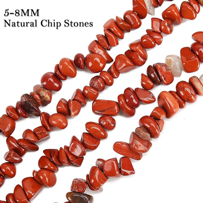 456 PCs Natural Chip Stone Beads, 5-8mm Irregular Multicolor Gemstones Loose - Image 3
