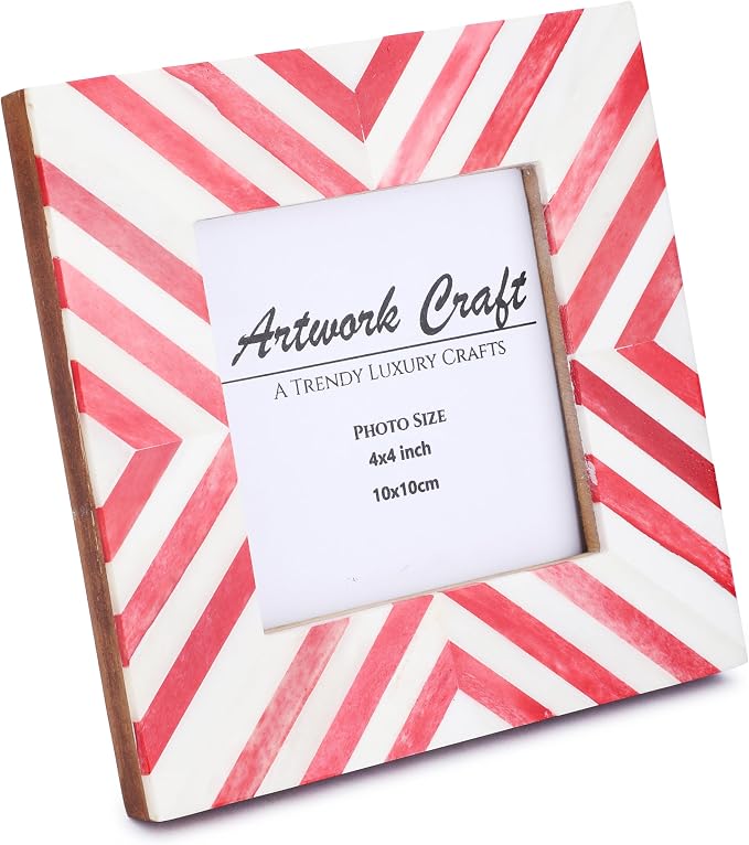 Picture Photo Frame Chevron Herringbone Art Inspired Vintage Table-Top/Wall - Image 2
