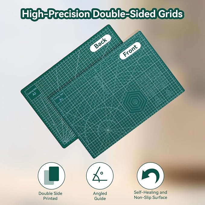 3Pcs Self Healing Cutting Mat, Double-Sided Non-Slip Rotary Cutting Board - Image 3