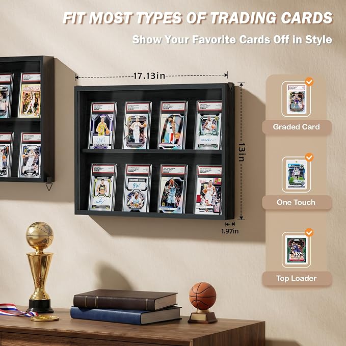 Emfogo Card Display Case, 2 Pack Trading Card Display - Image 5