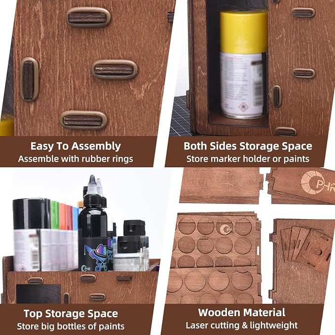 OPHIR Wooden Paint Organizer - Image 6