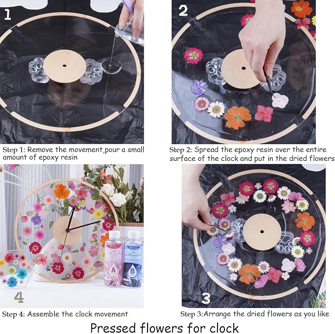 141Pcs Dried Pressed Flowers for Crafts, Xinxinran Dry Flower Kit for Resin - Image 6