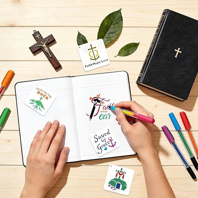 72 Pcs Christian Cross Stencils - Image 6