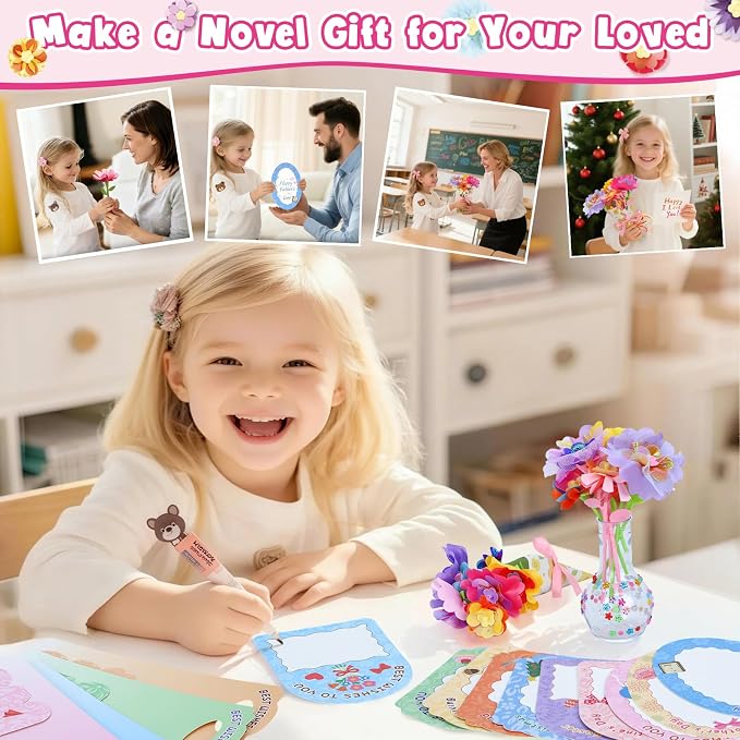 DIY Flowers Craft Kit for Girls, Flower Bouquet Maker Machine - Image 6