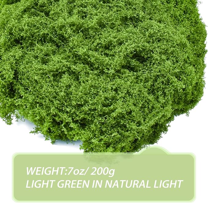 Fake Green Moss for Crafts 7 Oz Decorative Artificial Moss for Crafts - Image 5