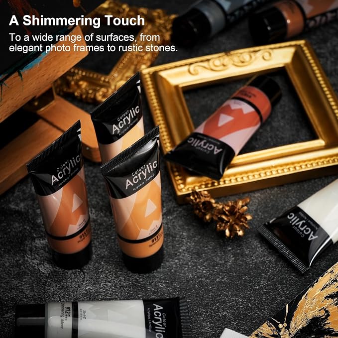 AUREUO Metallic Acrylic Paint Set - Image 7