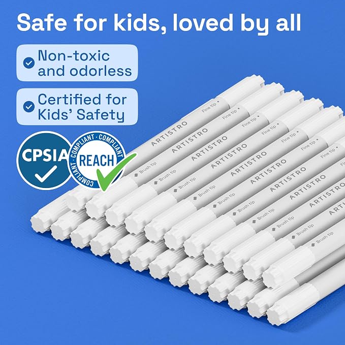 ARTISTRO 24 White Acrylic Paint Markers - Image 6