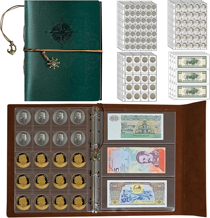 Coin Collection Book Holder for Collectors, 428 Pockets Coin Collection by Thankyouformakingourdesignsyourstory