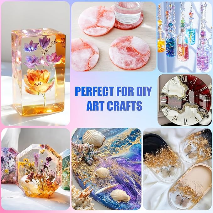 Epoxy Resin Kit, 1Gallon Kit Crystal Clear Resin Epoxy, Bubble Free, No - Image 4