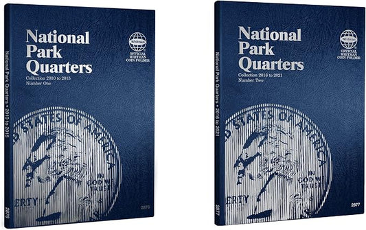 Whitman US Washington National Parks Quarter Coin Folder Two Volume Set P & D by Unknown
