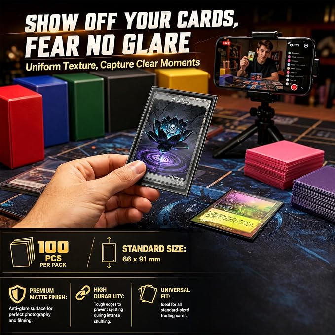 3 Colors Trading Card Sleeves，Plastic Card Sleeves Perfect Fit MTG Cards - Image 4