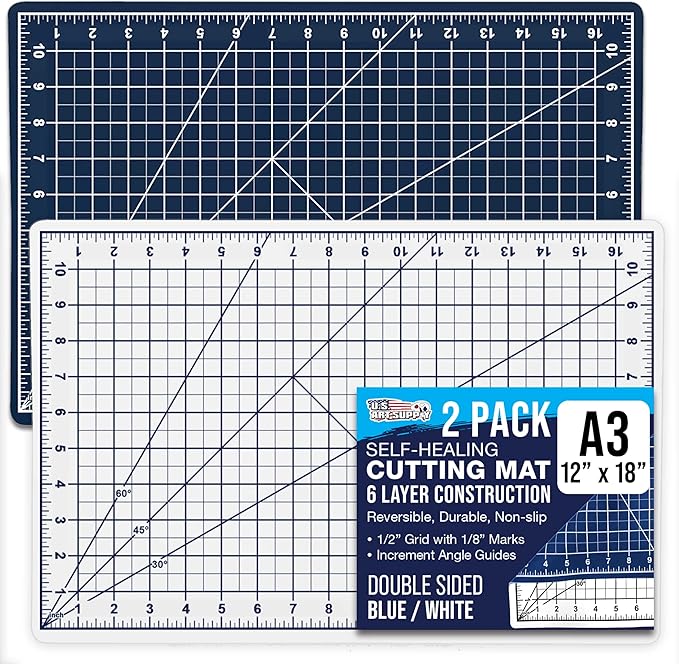 U.S. Art Supply 12" x 18" Self-Healing Cutting Mat 5-Ply by USArtSupply