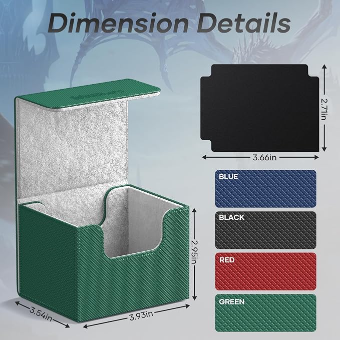 Mlikero Card Deck Box, Commander Deck Box Holds 100+ Double-Sleeved Cards - Image 4