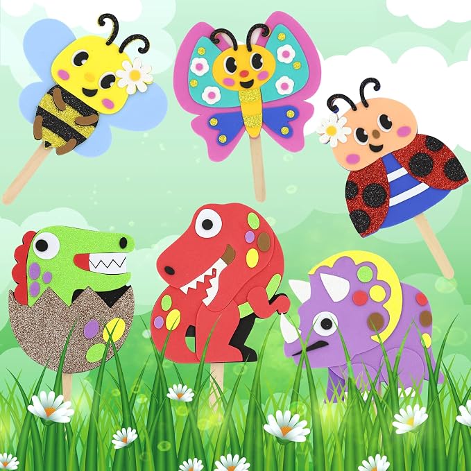 VKPI Make 6 Popstick Puppets Craft Kits - Image 5
