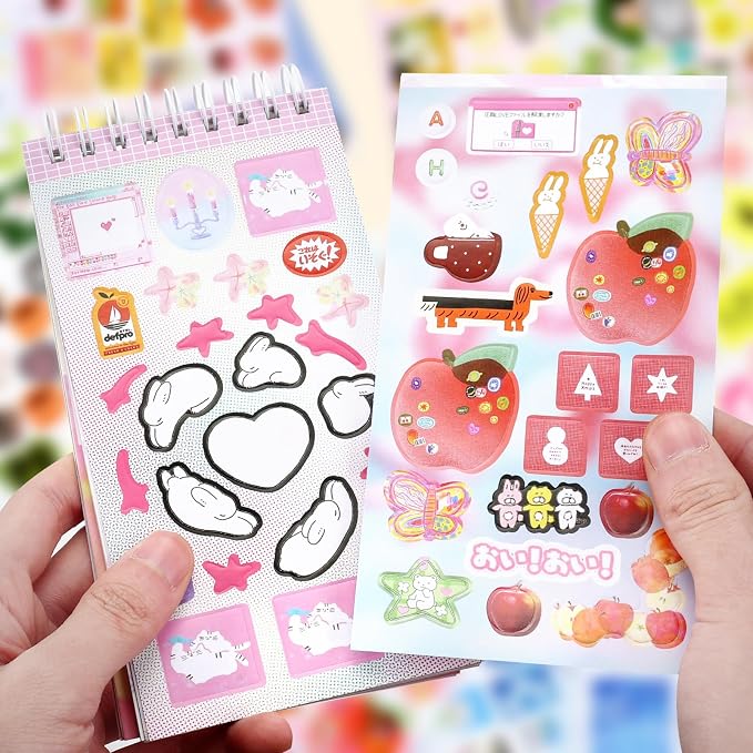 Tmtains 40 Sheets Kawaii Japanese Sticker Book - Image 5