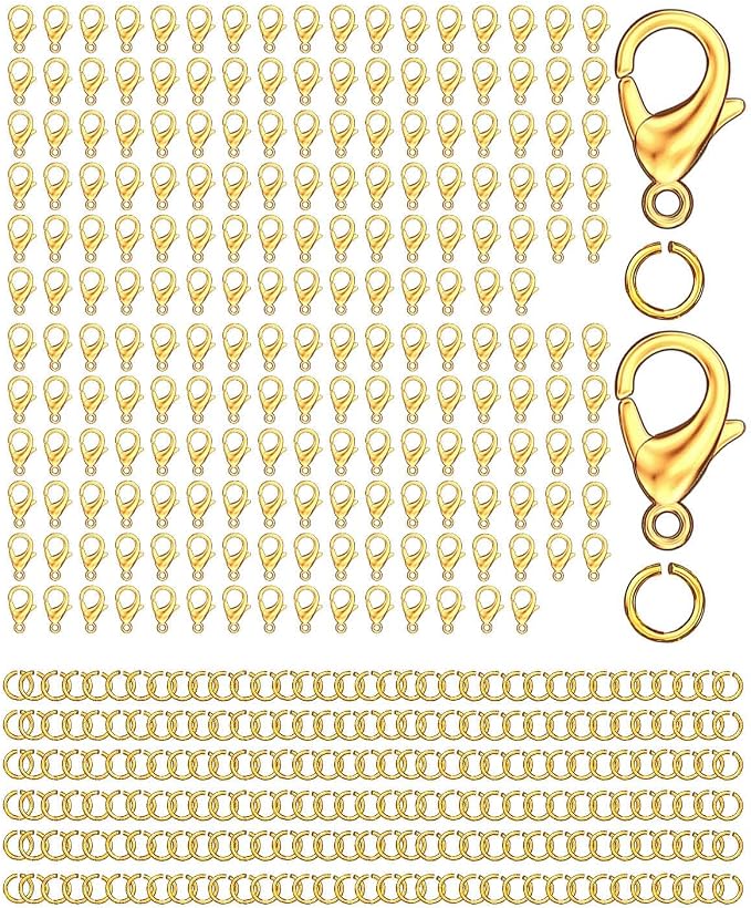 700Pcs Lobster Claw Clasps and Open Jump Rings Set, Lobster Clasps by QulltkClasp
