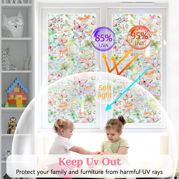 Bloss Butterfly Stain Glass Window Film - Image 6