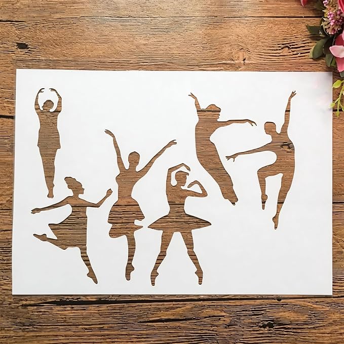 TIAMECH A4 Reusable Dancing Girl Stencil by TIAMECH