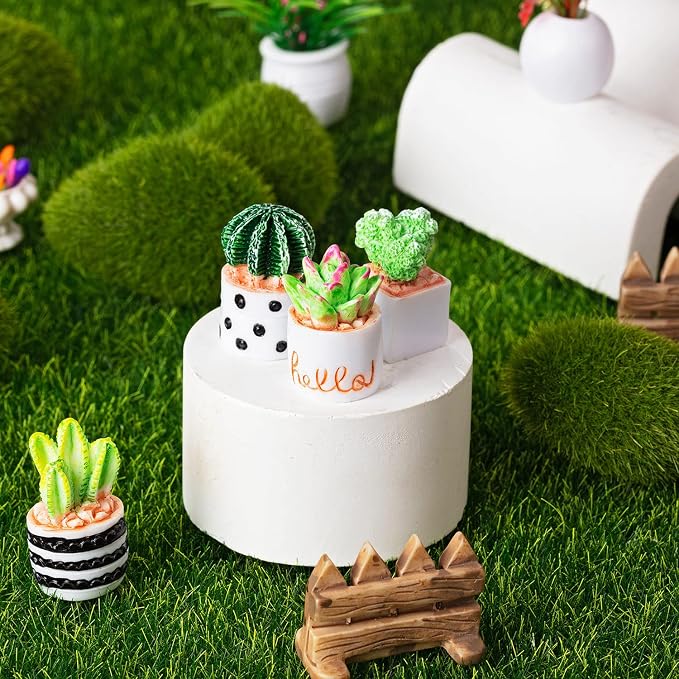 26Pcs Miniature Potted Plants, Mini Artificial Plants, 1:12 Scale Doll House - Image 6