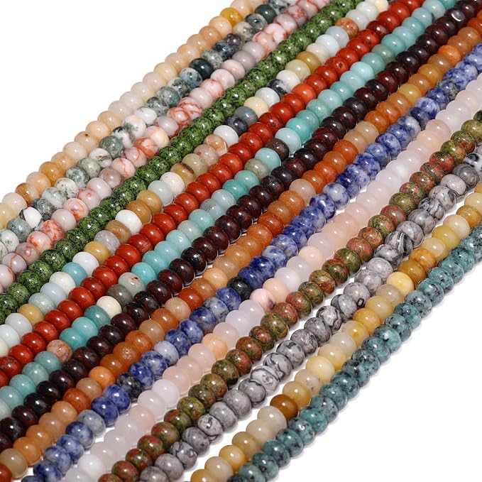 Songxi 5x8mm Natural Blue Sodalite Stone Rondelle Beads, Gemstone - Image 8