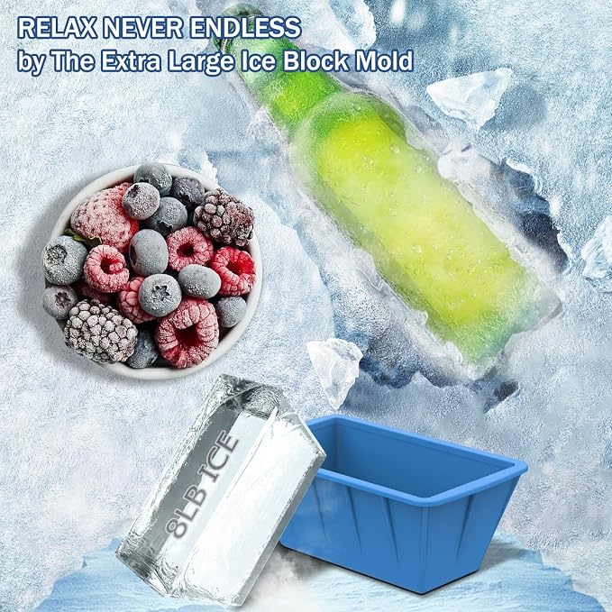 Extra Large Ice Block Molds 4Pack 32LB Silicone Large Ice Cube Molds - Image 3