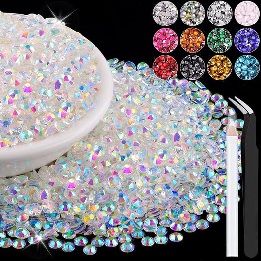 6000PCS 4mm Resin Jelly Rhinestones in Bulk, Bedazzling Flatback Crystals by BELLEBOOST