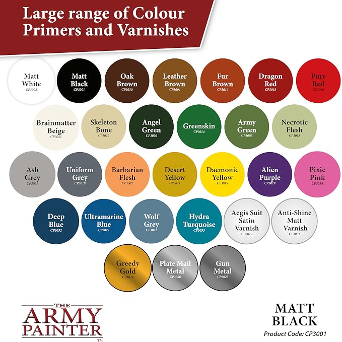 The Army Painter, Base Primer Matt Black, 400 mL Acrylic Spray Primer, Spray - Image 6