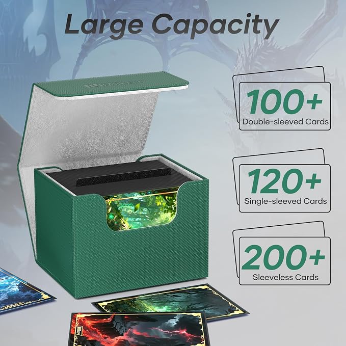 Mlikero Card Deck Box, Commander Deck Box Holds 100+ Double-Sleeved Cards - Image 2