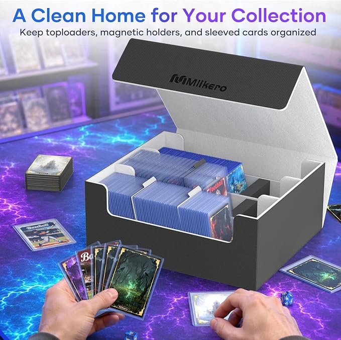 Mlikero Card Deck Case for Trading Cards 1800+, Trading Card Storage Box Fits - Image 2
