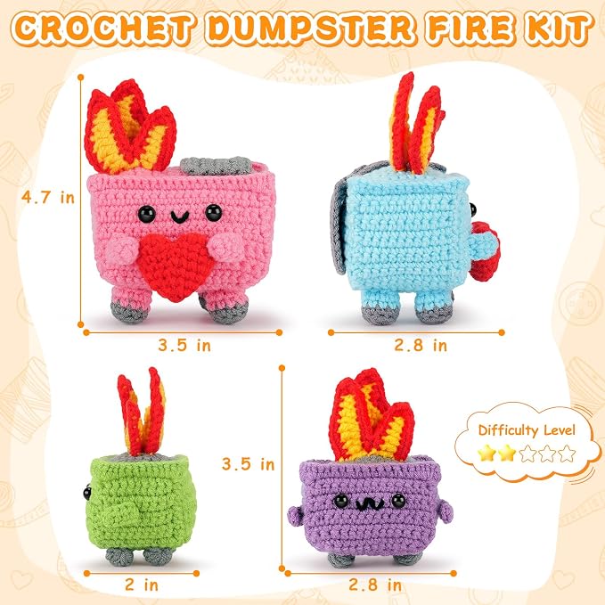 Crochet Kit for Beginners, Emotional Positive Support Beginner Crochet Kits for - Image 4