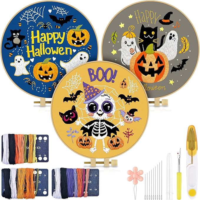 TINDTOP Halloween Embroidery Kit by TINDTOP