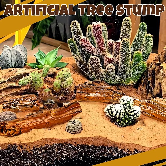 Warmtree 6 Pcs Tree Stump Figurines - Image 7