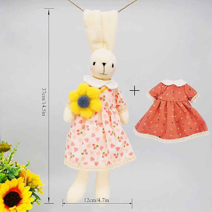 DIY Bunny Sewing Craft Kit for Adults – Handmade Fabric Sewing Project – - Image 3