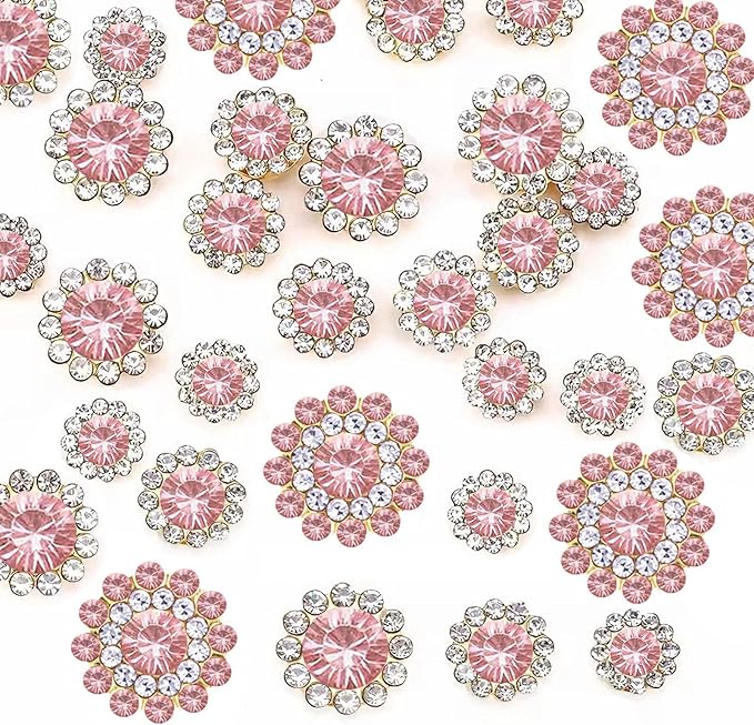 100pcs Sew on Rhinestones Crystals Glass Gems Metal Claw Mixed 8mm 10mm 12mm by UYTRDVG